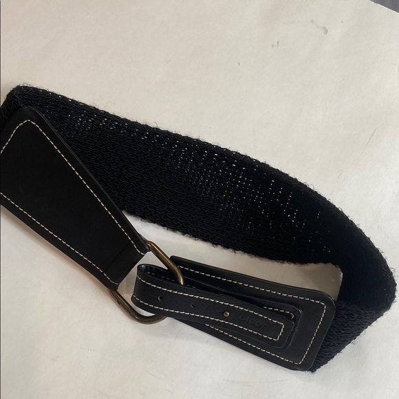 Sigrid Olsen Black Belt with Gold Buckle - Picture 2 of 14